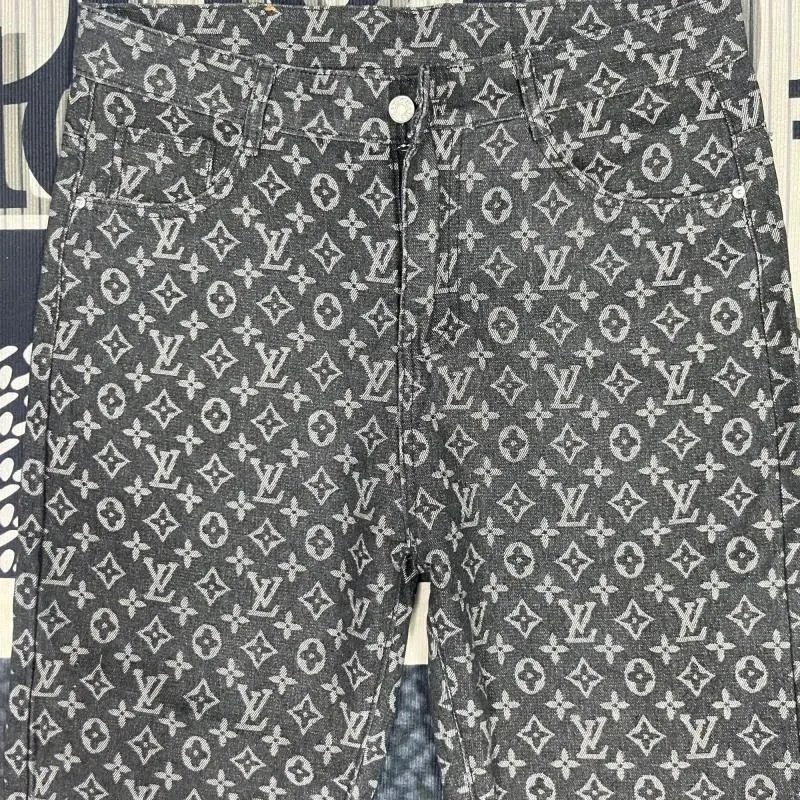 Louis Vuitton Monogram Denim Jeans - Charcoal Grey Print - 133083
