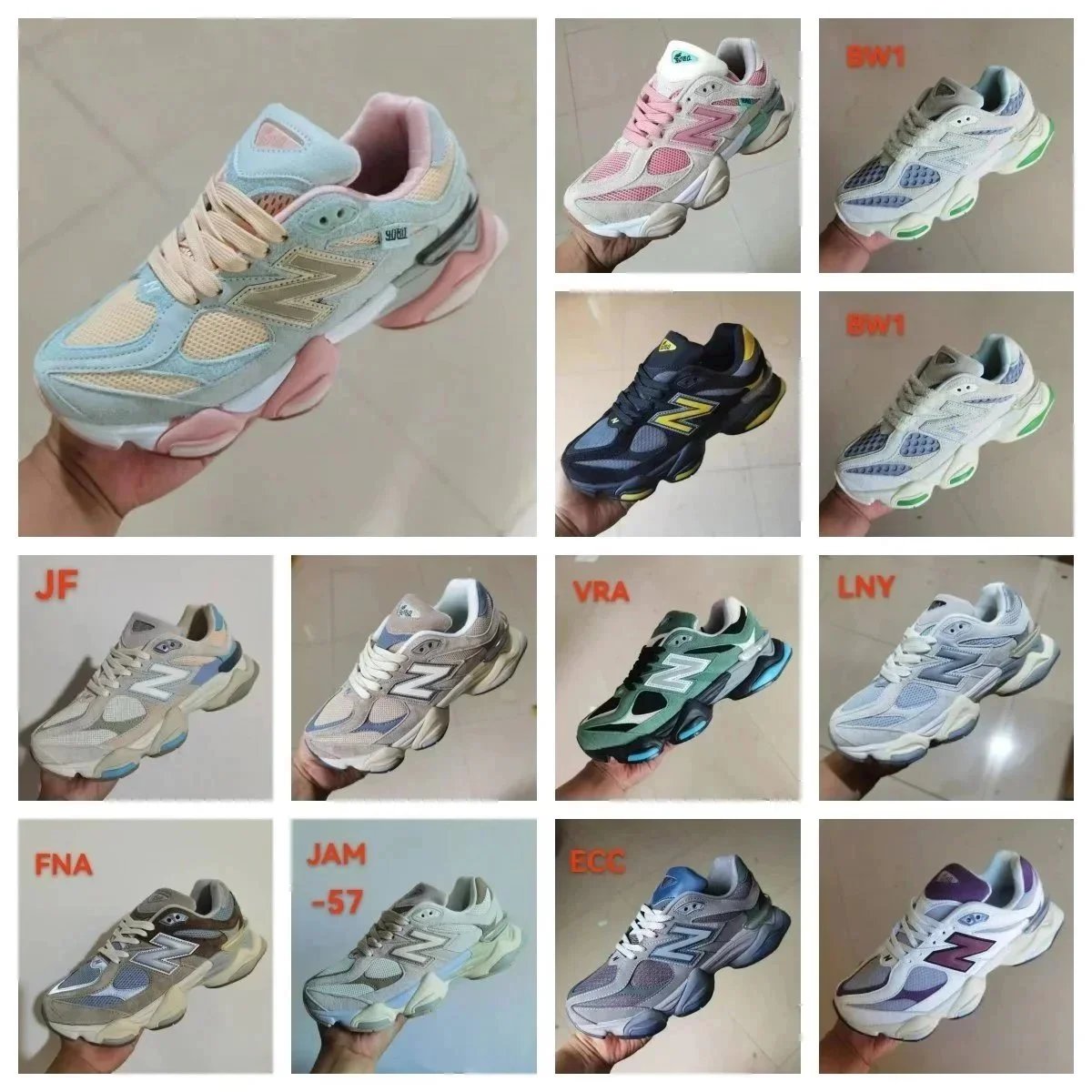 New Balance 9060 Pastel Cloud Pink Mesh Chunky Sneaker - 199218