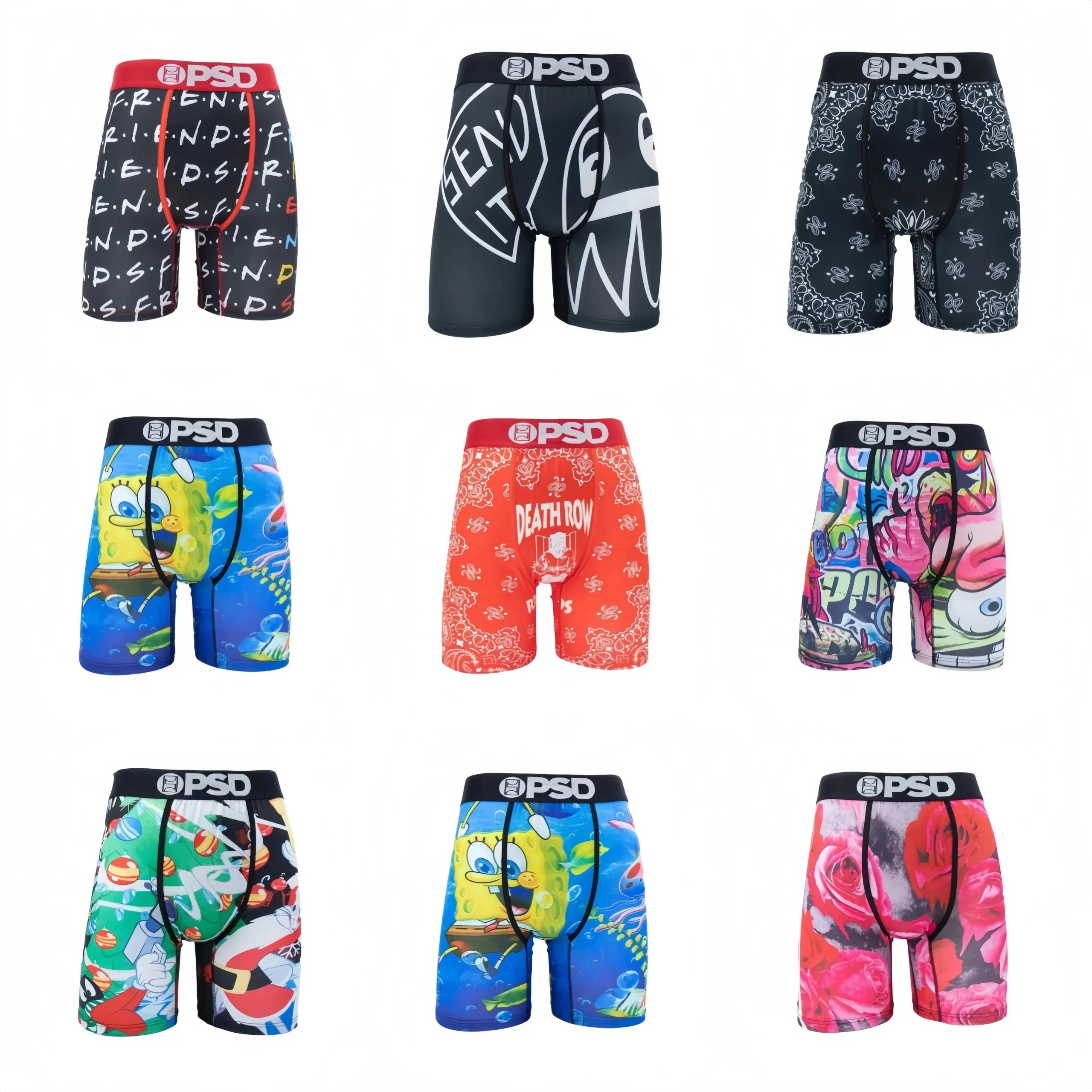 PSD SpongeBob SquarePants Underwear - Blue Ocean Print Boxer Briefs