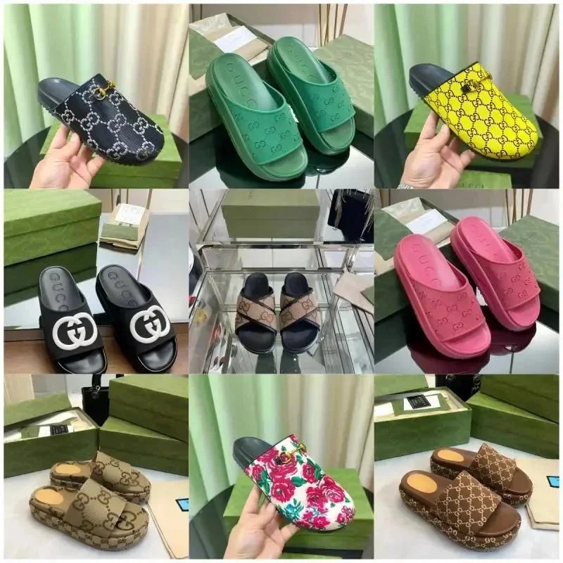 Gucci Princetown Slide Sandals with GG Logo and Floral Print - 202108