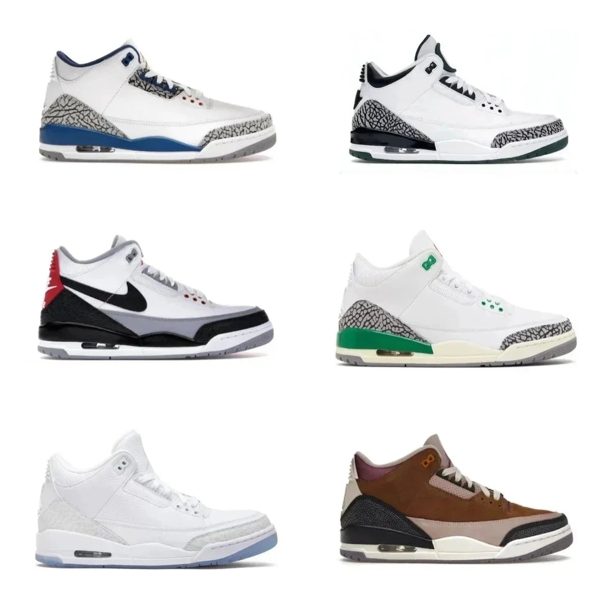 Nike Air Jordan 3 Retro White Cement Grey Elephant Print - 202269