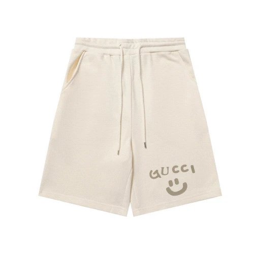 Gucci Smile Logo Waffle Knit Shorts Beige