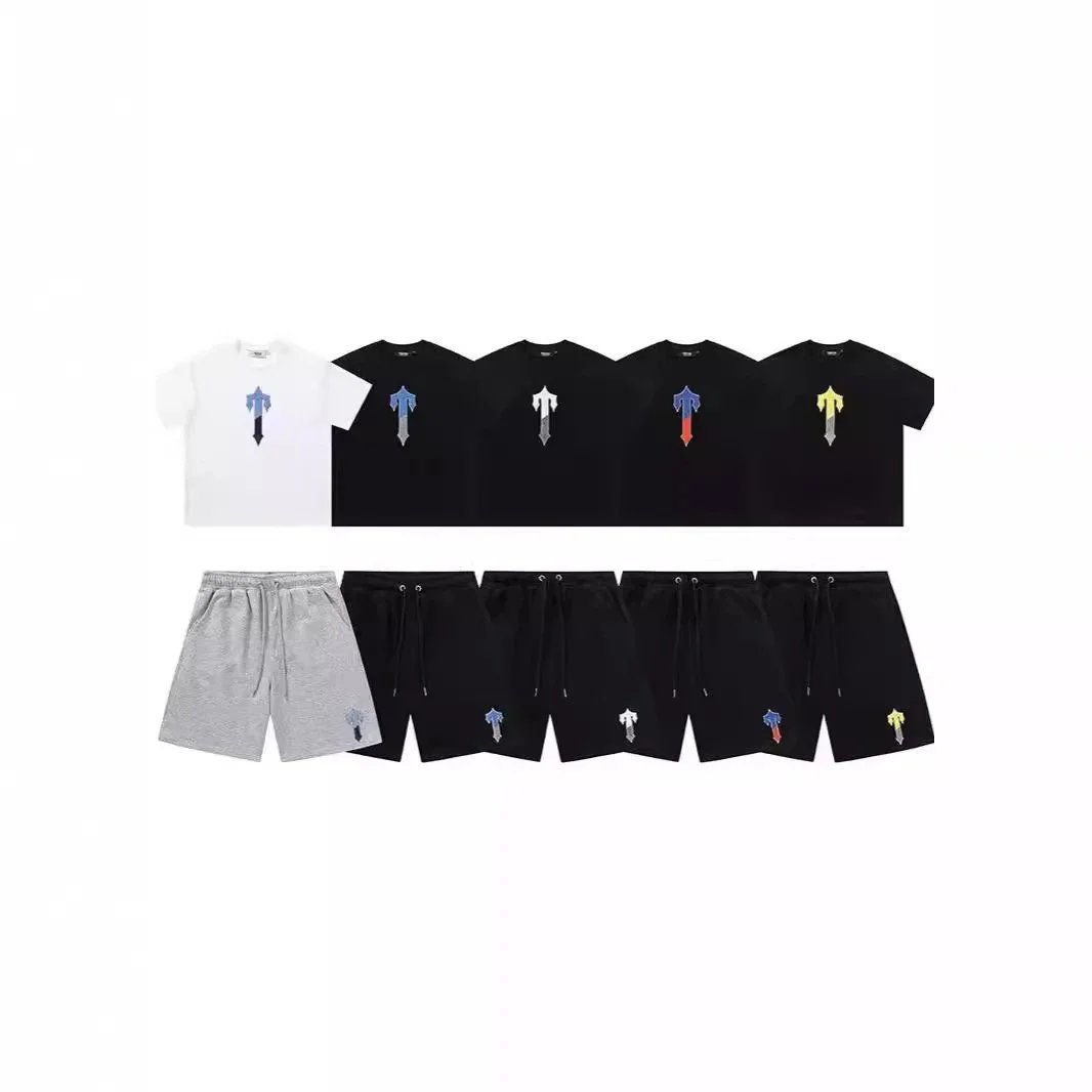 Trap*star渐变毛巾刺绣短袖T恤夏季运动休闲短裤套装:findsindex.com - 201634