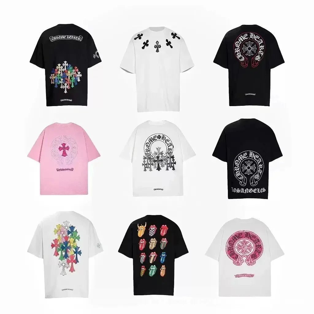 Chrome Hearts Cross Motif T-Shirt Black Multi-Color Embroidery - 200955