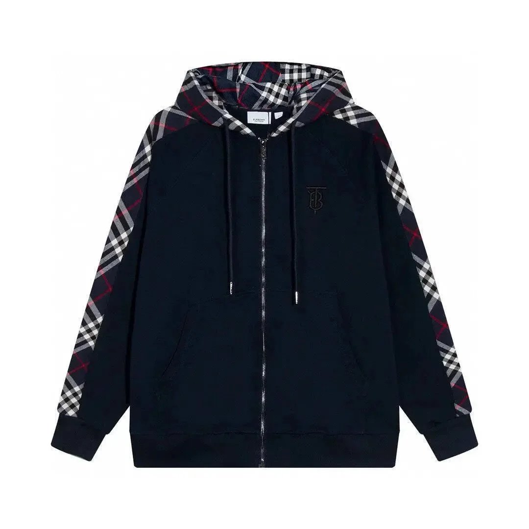 Burberry Check-Trim Zip-Up Hoodie product photo 2