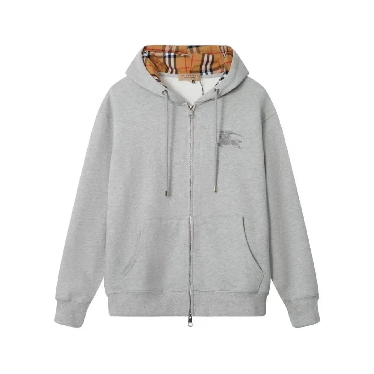 Burberry Check-Trim Zip-Up Hoodie product photo 3