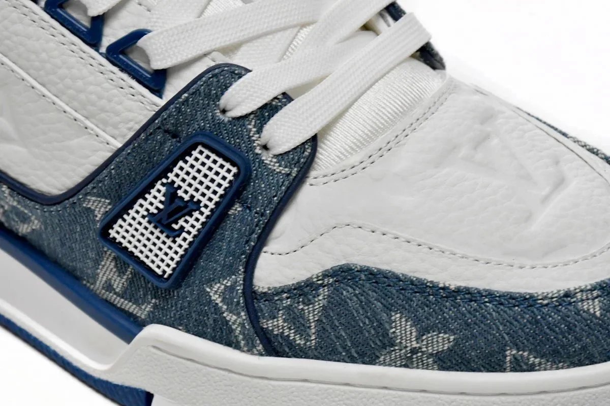 Louis Vuitton Trainer White Monogram Canvas Sneakers - 11