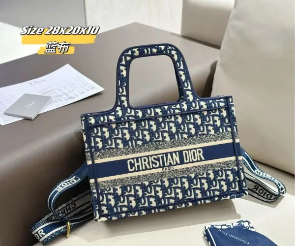 Dior Book Tote Gray Oblique Canvas Handbag Tote Bag - 7