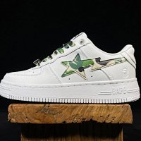 Bape STA White Green Camo