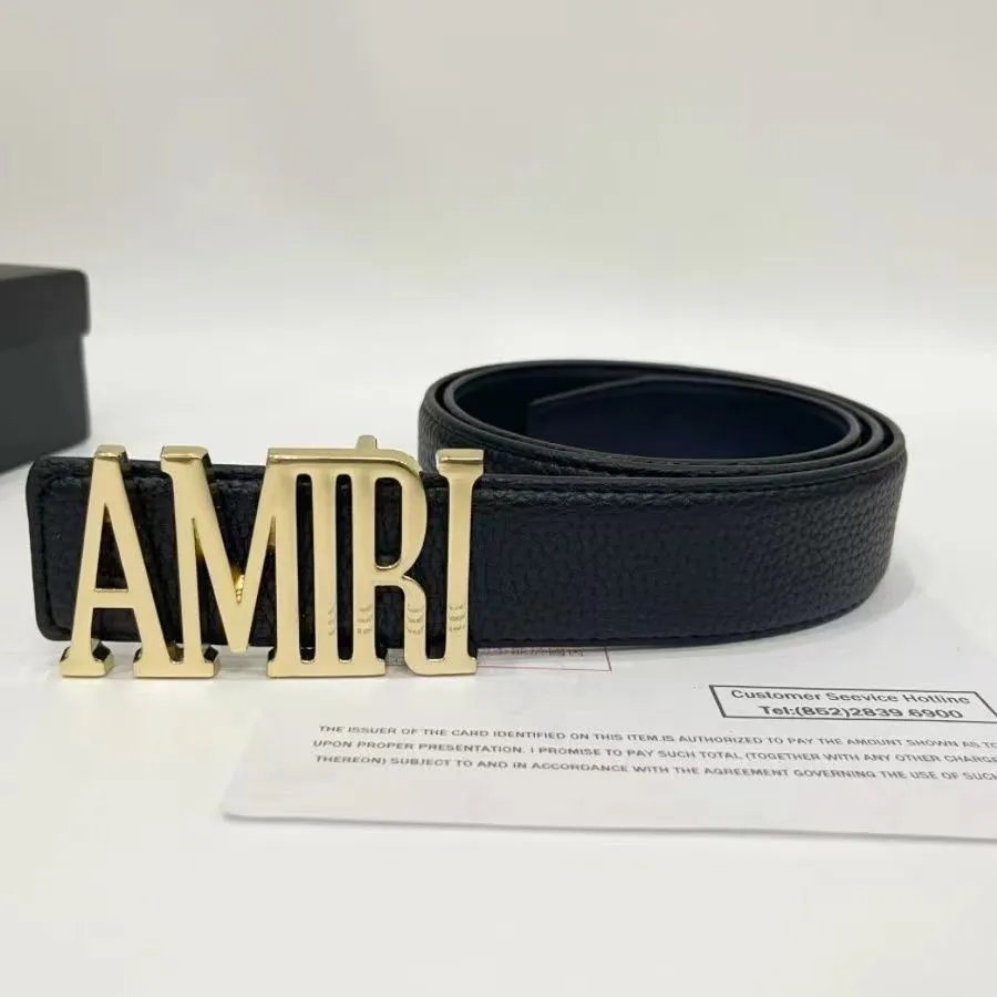 Amiri Logo Buckle Belt Black