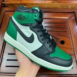 thumbnail for AJ1 green toe, normal size! ! ! The whole shoe is really full of lychee grain top layer leather, which is basically close to the original version! Built-in sole air cushion