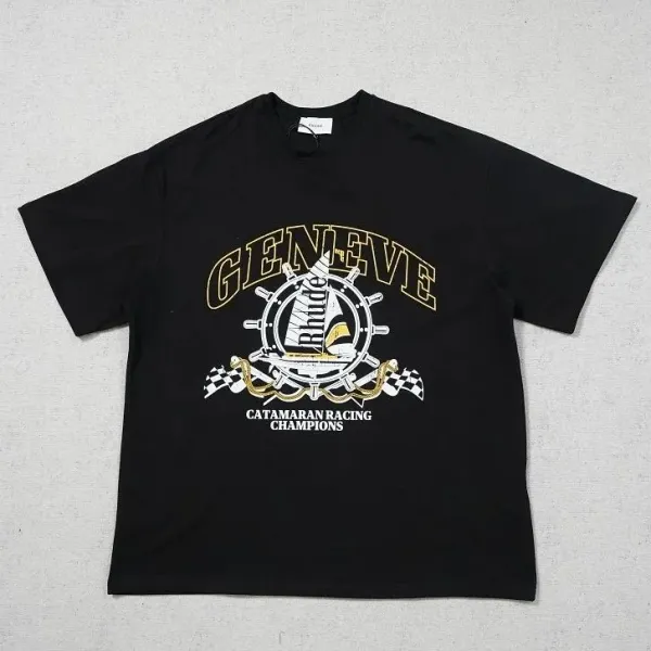 Rhude Yacht Club Graphic Print White T-Shirt - 13