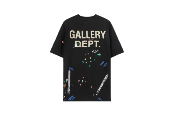 Gallery Dept. Paint Splatter Graphic T-Shirt Black - 1
