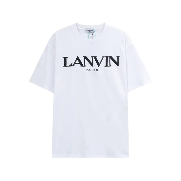 Lanvin Paris Logo Print White T-Shirt - 1