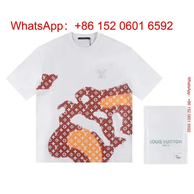 Louis Vuitton T-Shirts Short-sleeve graphic logo T-shirt product detail image 5
