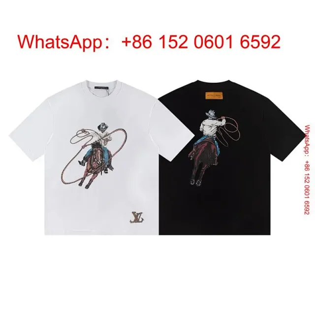 Louis Vuitton T-Shirts Short-sleeve graphic logo T-shirt product detail image 6