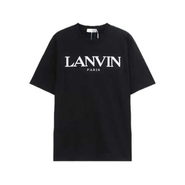 Lanvin Paris Logo Print Black T-Shirt - 1