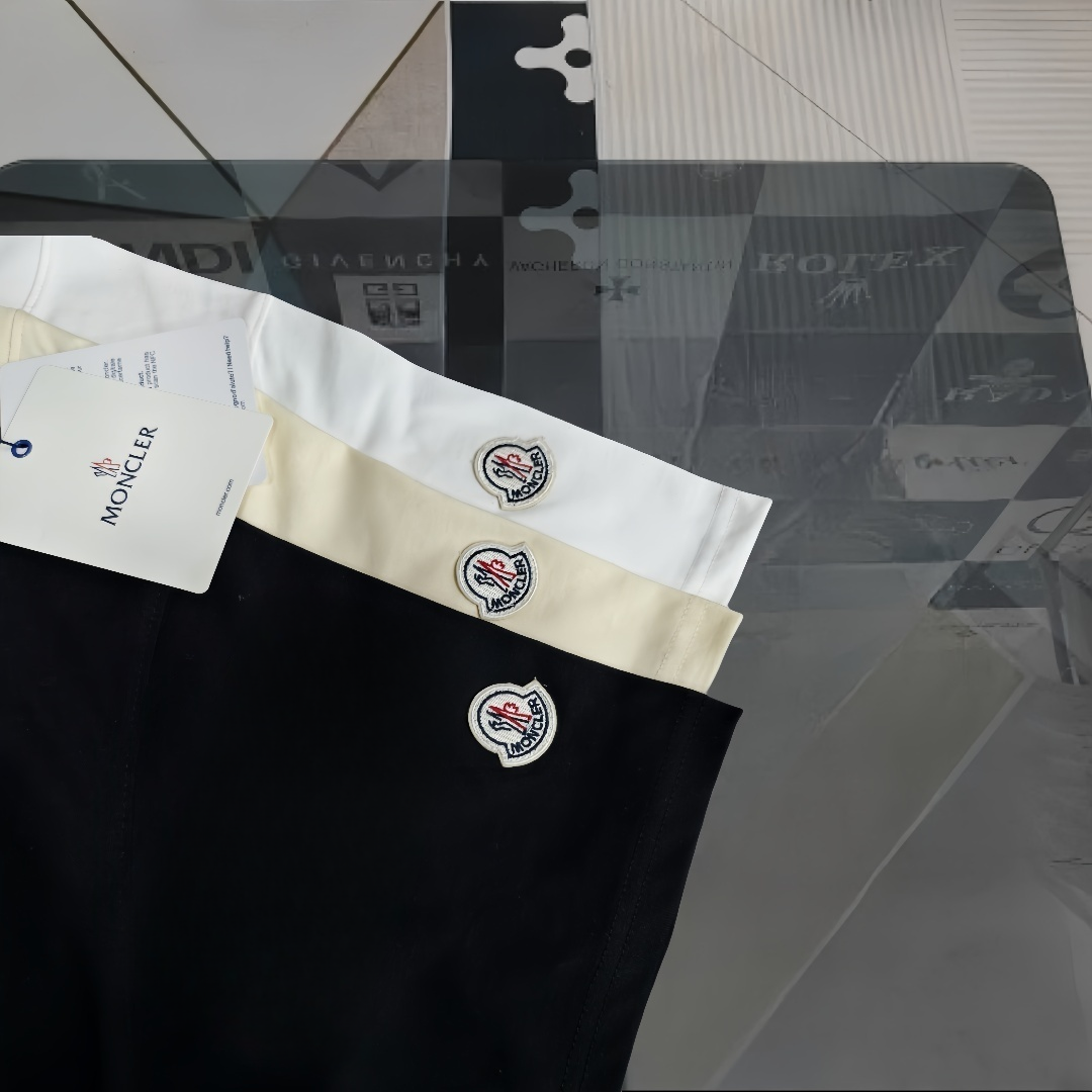 Moncler Script Logo Beige T-Shirt - 7