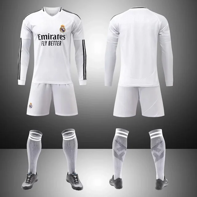 Real Madrid Football Jerseys Long-sleeve kit with shorts and socks product detail image 15