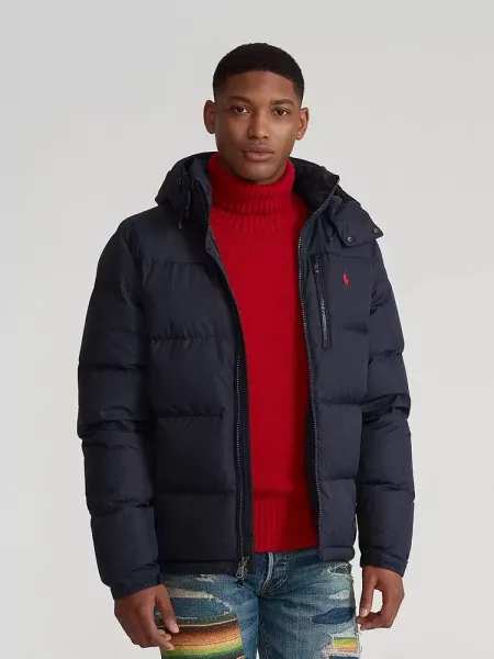 Ralph Lauren Black Down Jacket with Hood - 16