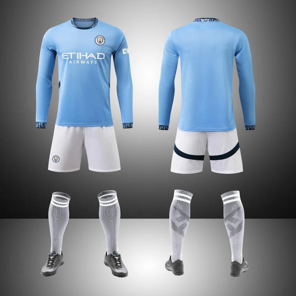 Argentina National Team Home Kit Blue and White Striped Jersey Set - 22