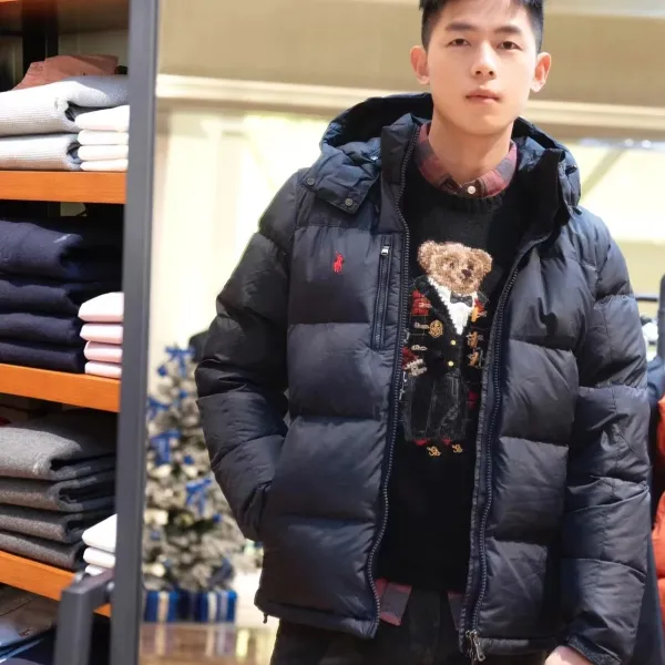 Ralph Lauren Black Down Jacket with Hood - 13