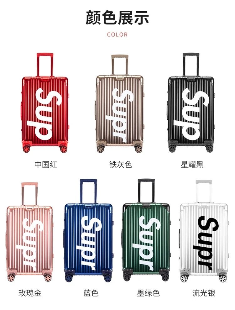 Supreme x Rimowa Aluminum Suitcase Red Travel Bag - 16