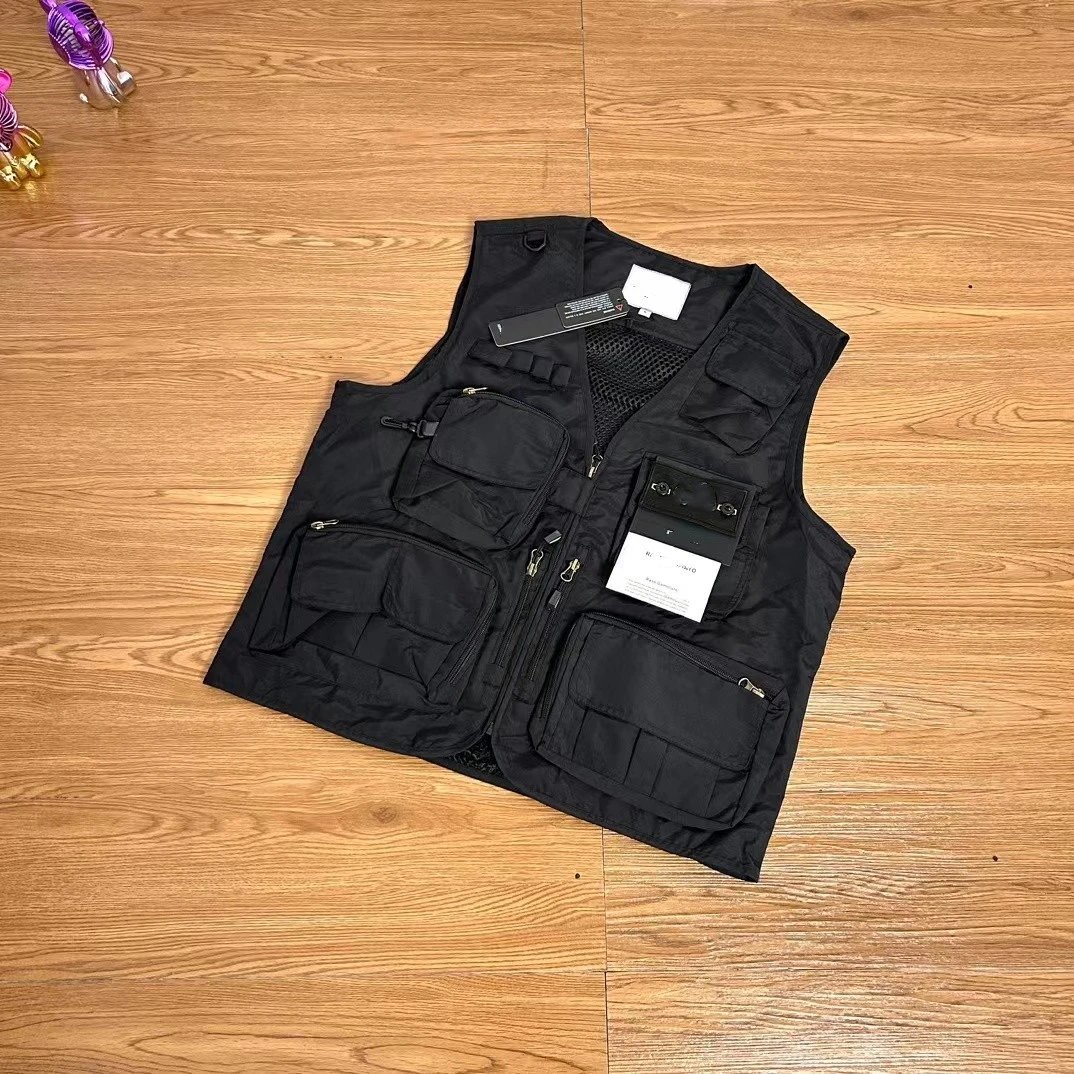 Design Utility Vest Multi-Pocket Tactical Vest in Army Green, Khaki, Black - 8