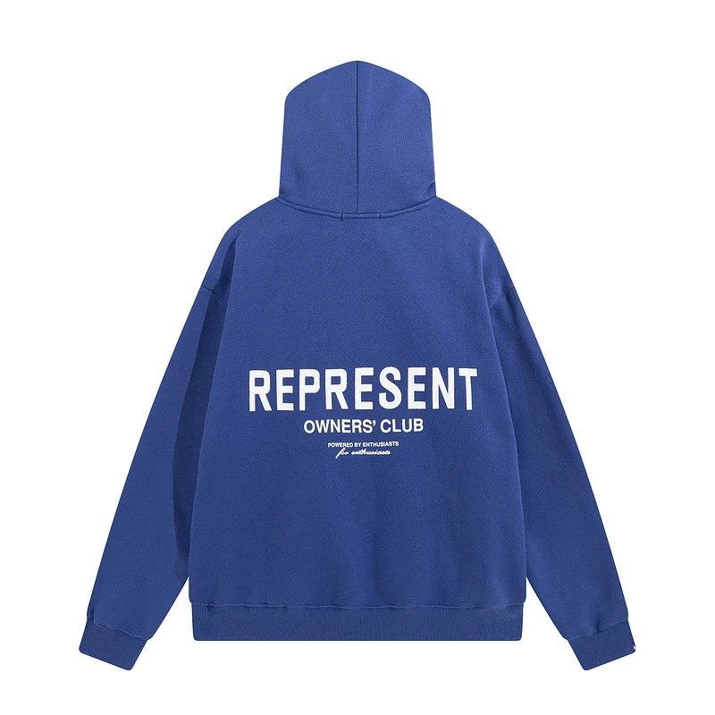 Represent Owners' Club Printed Hoodie and Joggers — Blue (top)