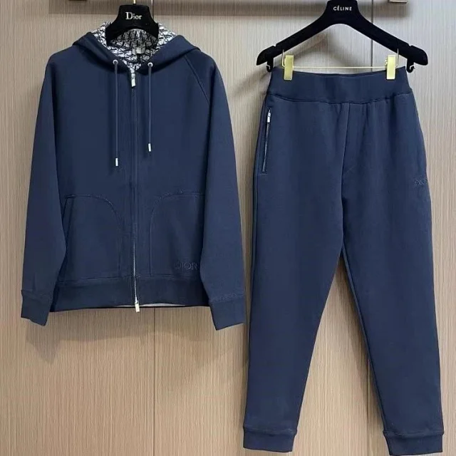 Dior Tracksuits Zip-Up Hooded Tracksuit with Patterned Hood Lining product detail image 1
