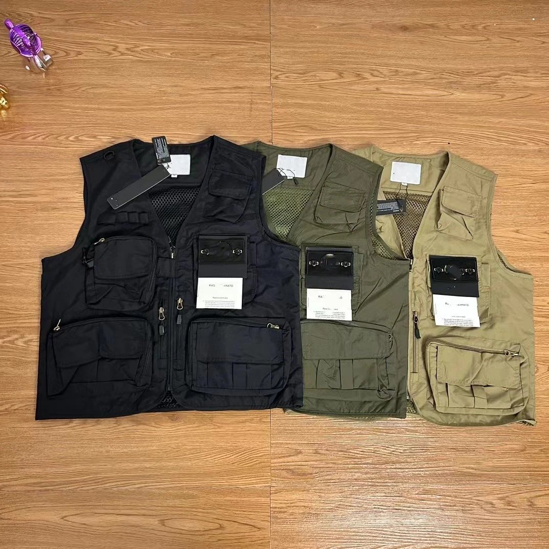 Design Utility Vest Multi-Pocket Tactical Vest in Army Green, Khaki, Black - 5