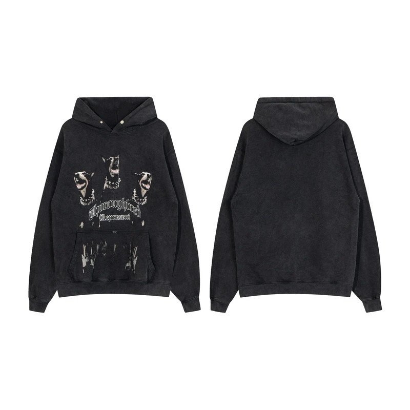 Represent Vintage Wash Hoodie Gray - 66