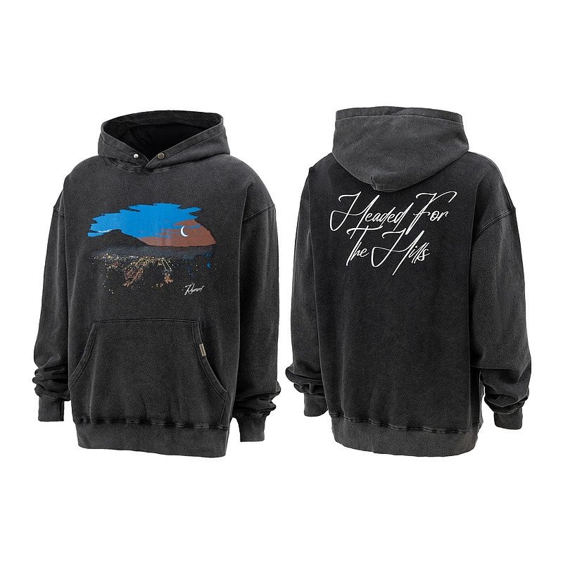 Represent Vintage Wash Hoodie Gray - 34