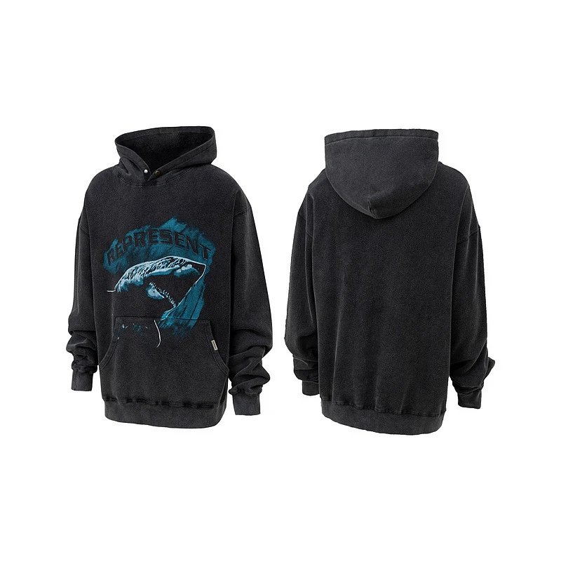 Represent Vintage Wash Hoodie Gray - 40