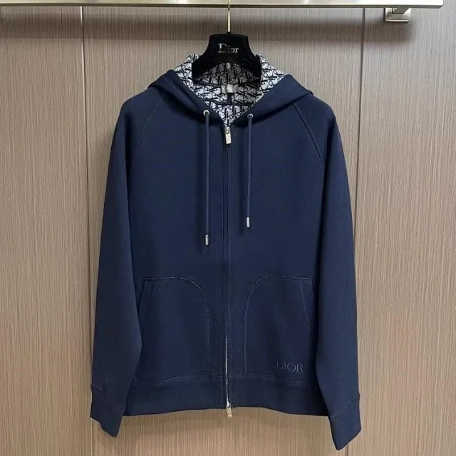 Dior Tracksuits Zip-Up Hooded Tracksuit with Patterned Hood Lining product detail image 2