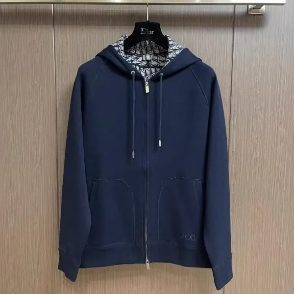 Dior Oblique Hoodie and Sweatpants Set Navy Blue Tracksuit - 4