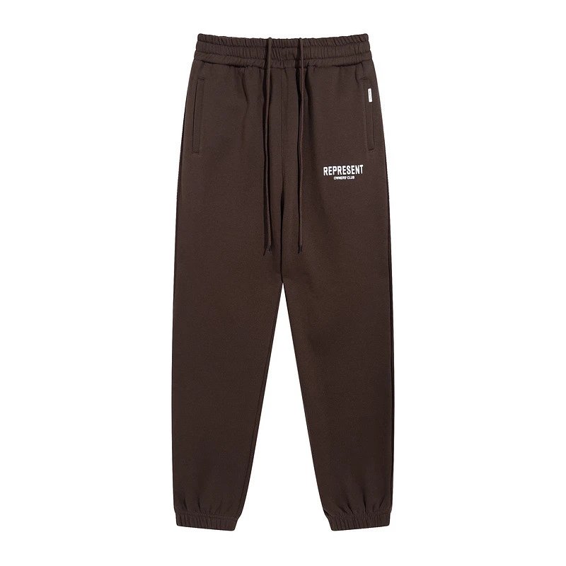 Represent Owners' Club Printed Hoodie and Joggers — Dark brown