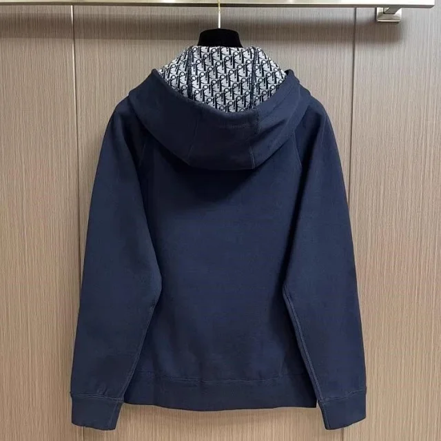 Dior Tracksuits Zip-Up Hooded Tracksuit with Patterned Hood Lining product detail image 3