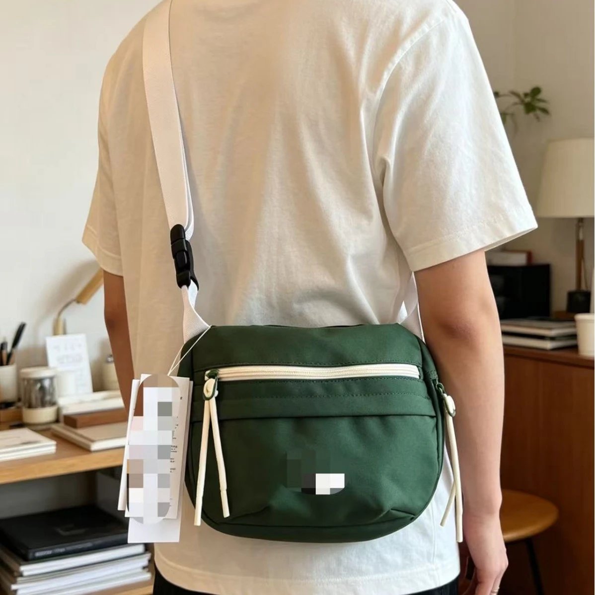 LA Crocodile Classic Crossbody Bag Embroidered Logo Lightweight Shoulder Bag Water-Resistant Fabric 12 Colors Available-WhatsApp+86 151 6066 3333