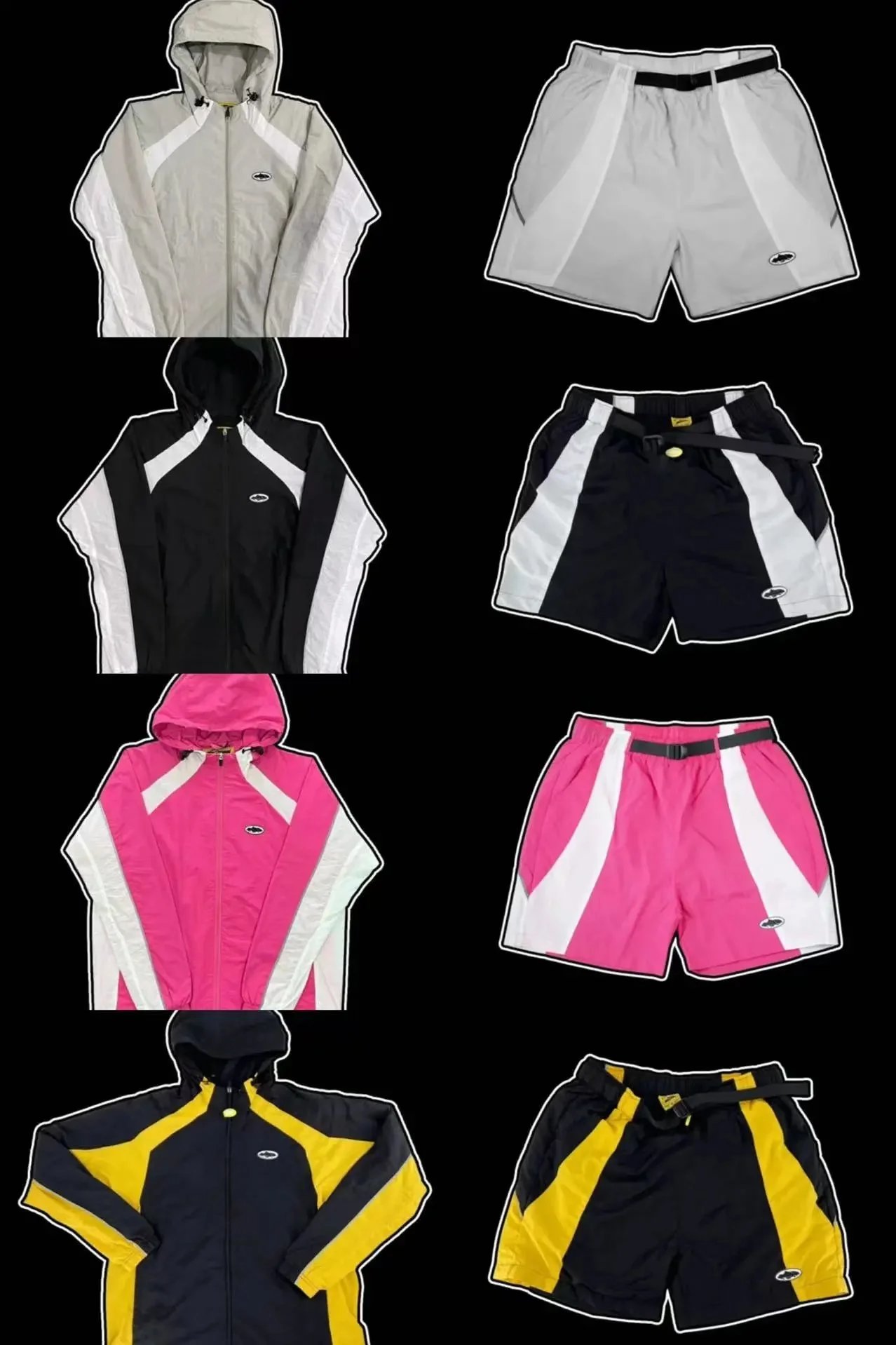 American street patchwork jacket windproof quick-drying sportswear suit