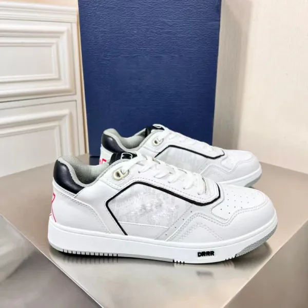 Dior B23 Low Top Red White Snake-Print Sneakers - 15