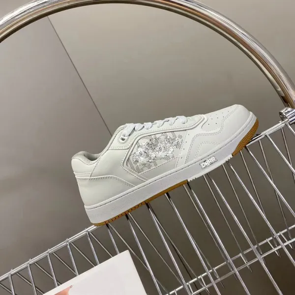Dior B23 Low Top Red White Snake-Print Sneakers - 6