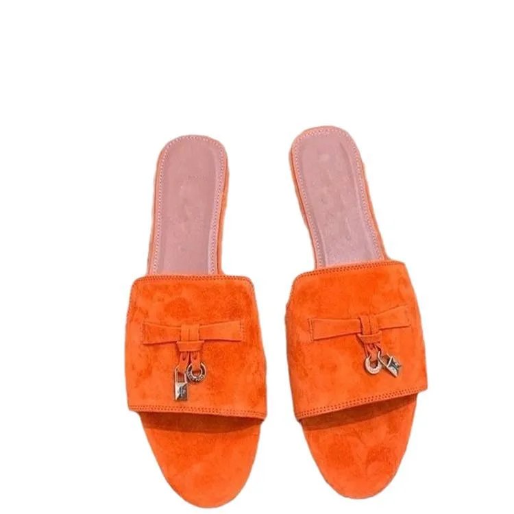 Unbranded Sandals Open-Toe Slide with Bow and Padlock Charm image 5