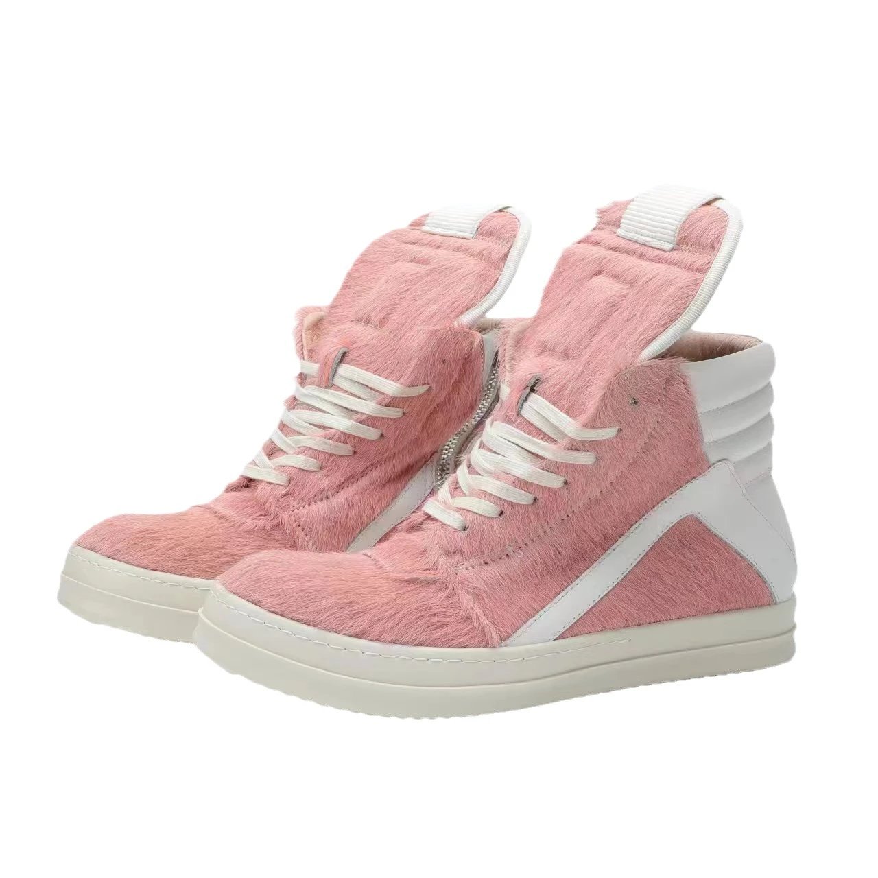 Unbranded Boots High-Top Fuzzy Lace-Up Zip image 5