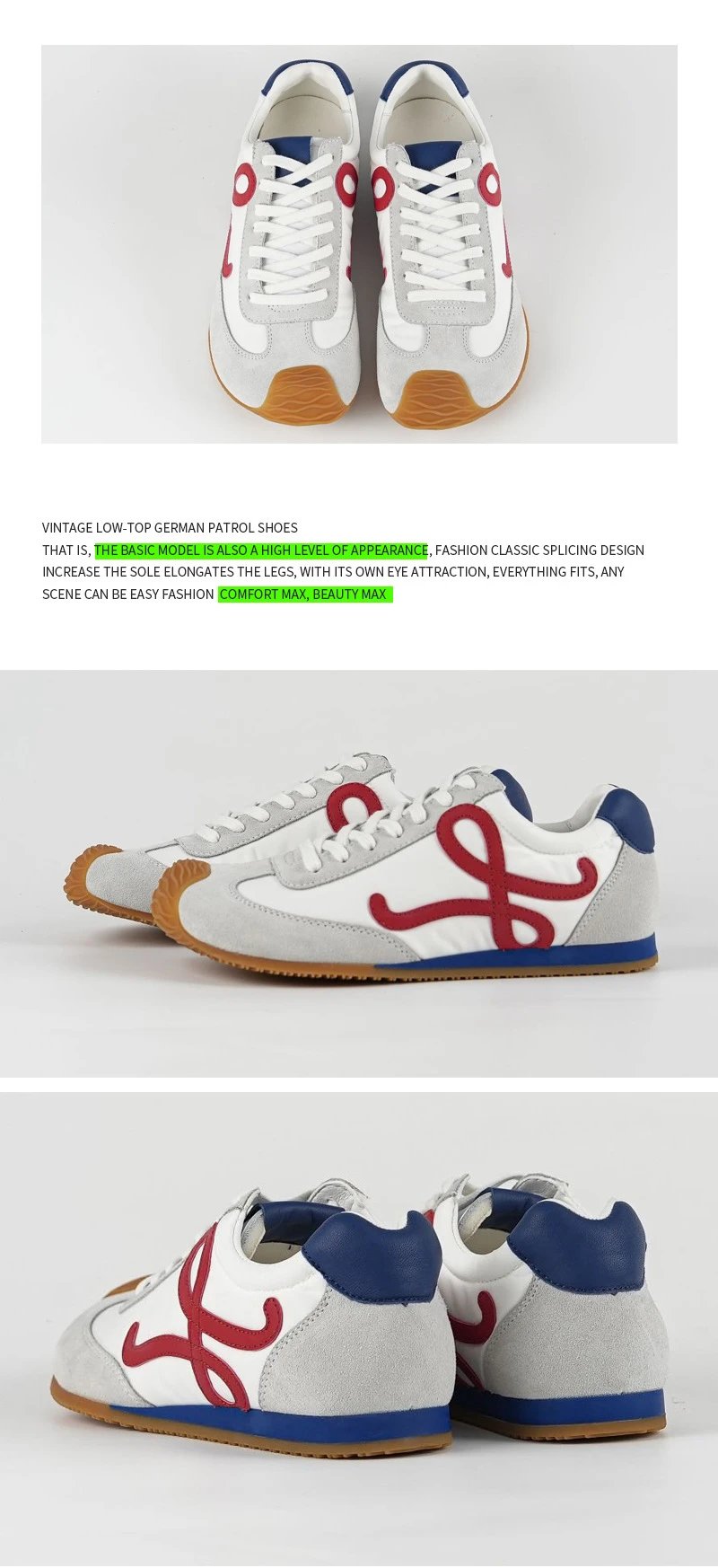 Loewe Puzzle Runner White and Gray Sneakers - 18