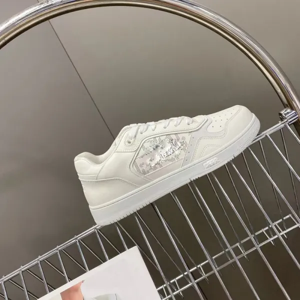 Dior B23 Low Top Red White Snake-Print Sneakers - 9