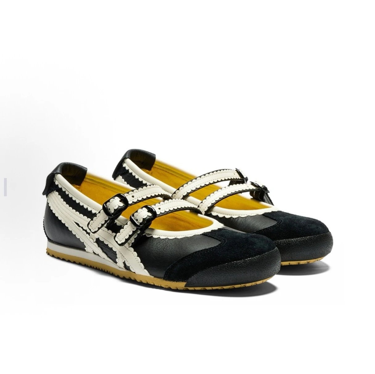 Onitsuka Tiger Mary Jane Strap — Mary Black and White