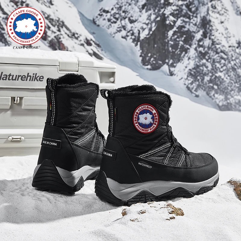 Cape Goose Boots 16981 Fur-Lined Waterproof Snow — 16981/Couple's Red Label Silver Black Cold -40 degrees