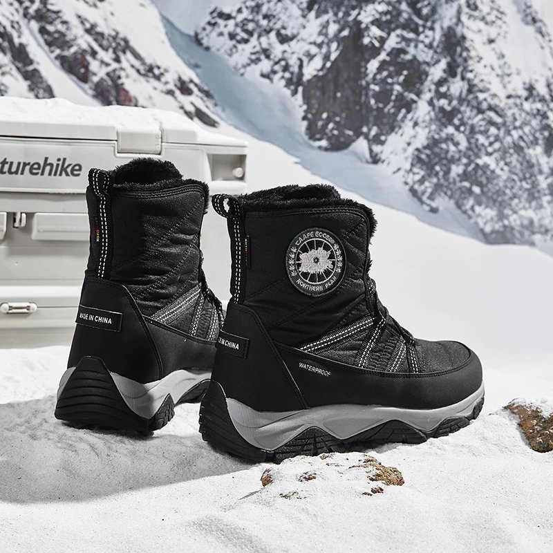 Cape Goose Boots 16981 Fur-Lined Waterproof Snow — 16981/Couple's Black Label Silver Black Cold Resistant 40 degrees below zero