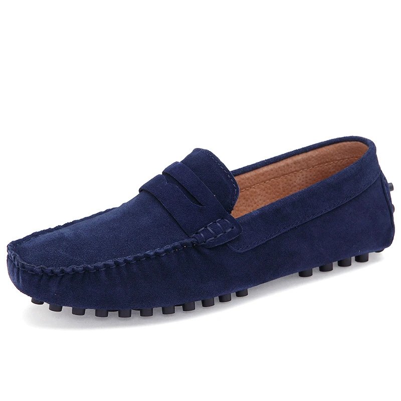 Unbranded Casual Shoes Suede Penny Loafers with Rubber Driving Sole image 5